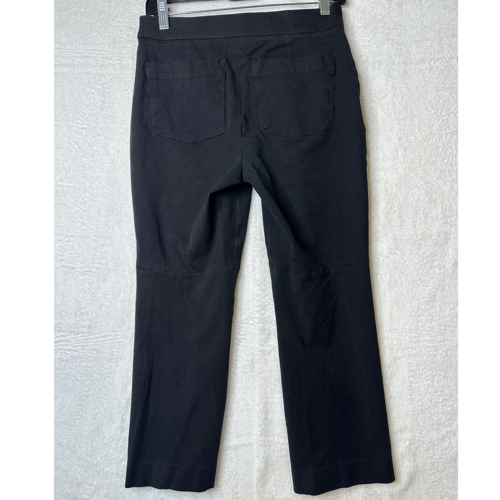 Spanx Stretch Twill Cropped Pants Women M Petite Black Pull On Pockets - Picture 2 of 8